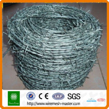 PVC Coated barbed wire in fencing (ISO9001)